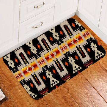 Black Tribe Design Native American Doormat