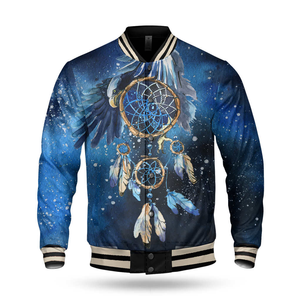 Blue Galaxy Dreamcatcher Baseball Jacket NT-jacket-7654