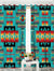 Blue Native Tribes Pattern Native American Living Room Curtain