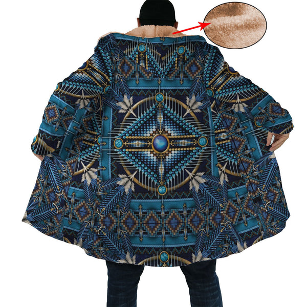Blue Pattern Native Dream Cloak