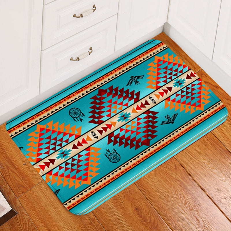 Blue Thunderbird Native American Doormat