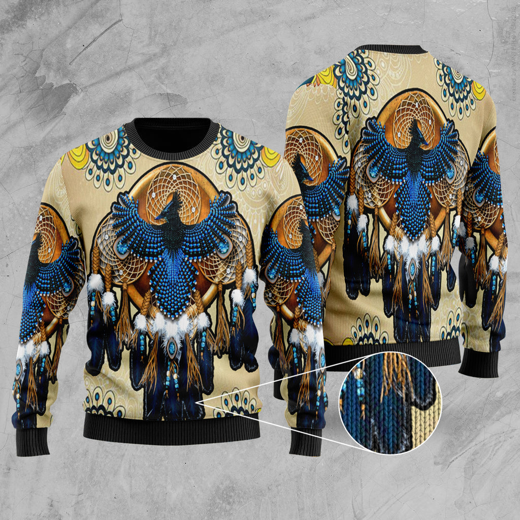 Blue Thunderbird Native American Sweater