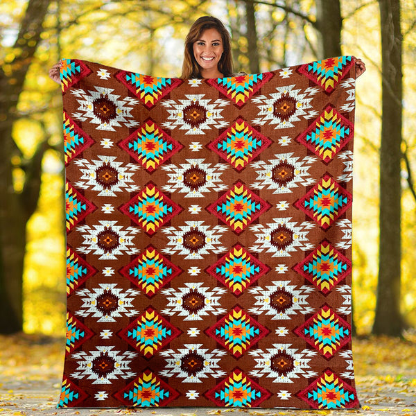 Brown Pattern Fleece Blanket