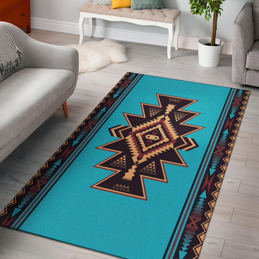 Brown Western Native American Area Rug
