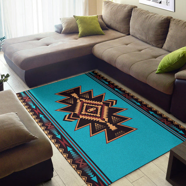 Brown Western Native American Area Rug