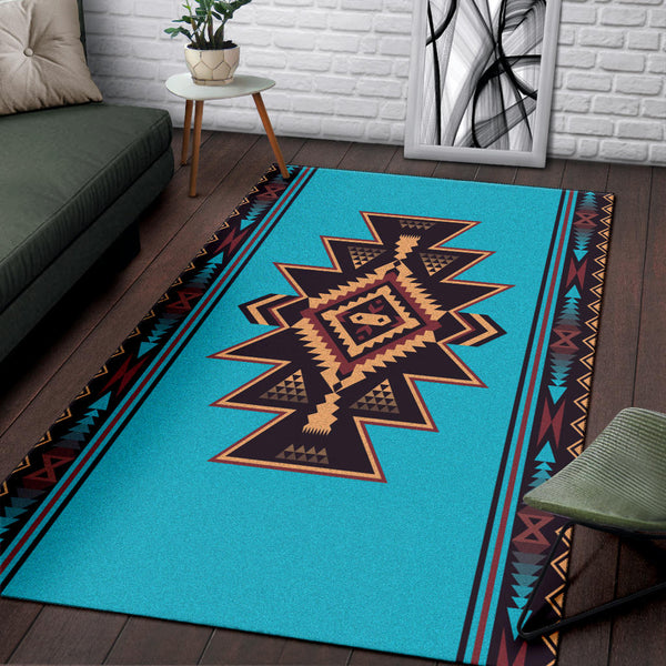 Brown Western Native American Area Rug