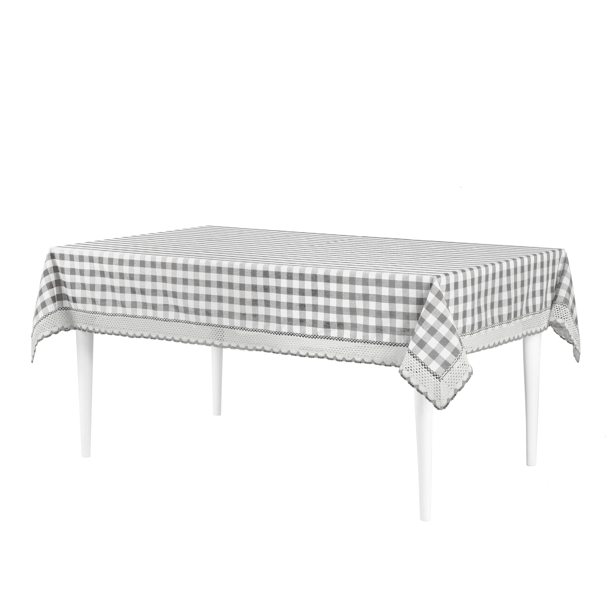 Buffalo Check Plaid Tablecloth - Gray - 60 in x 84 in
