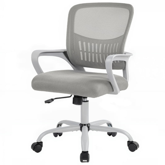 CONCETTA Office Chair, Ergonomic Mesh Back Computer Desk Chair with Lumbar Support, Adjustable Swivel Executive Office Task Chair for Home and Work, Gray