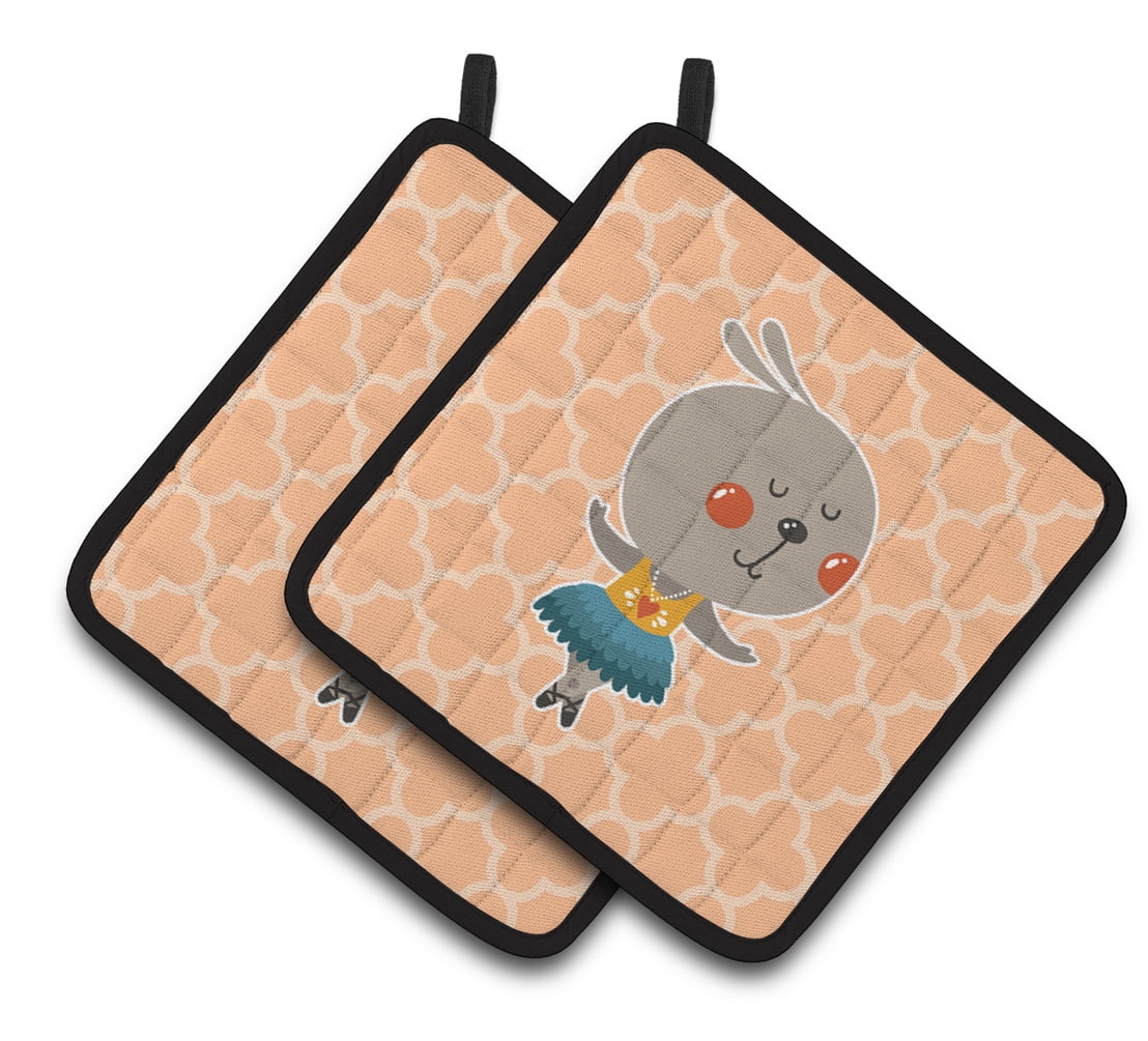Ballerina Rabbit Pair of Pot Holders