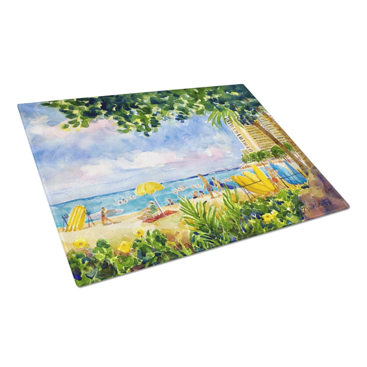 Caroline's Treasures Beach Resort view from the condo Glass Cutting Board Large
