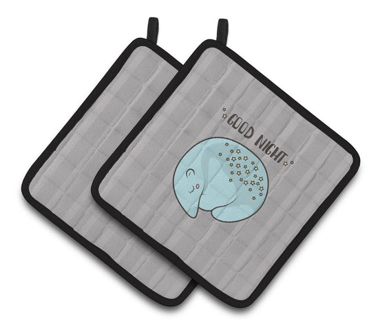 Caroline's Treasures Nursery Good Night Opossum Pair of Pot Holders