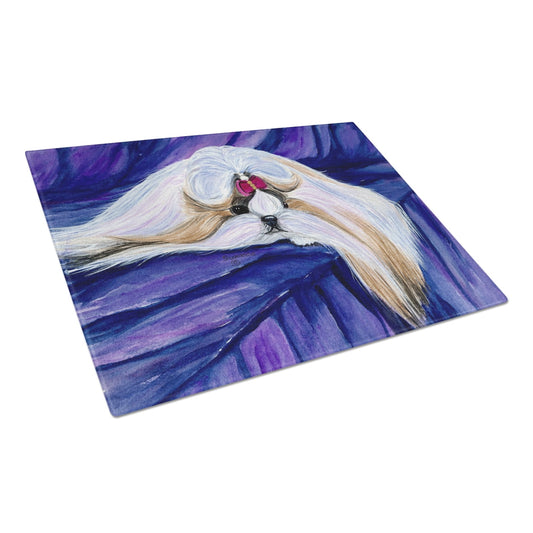Caroline's Treasures SS8605LCB Shih Tzu Glass Cutting Board Large, 12H x 16W, multicolor