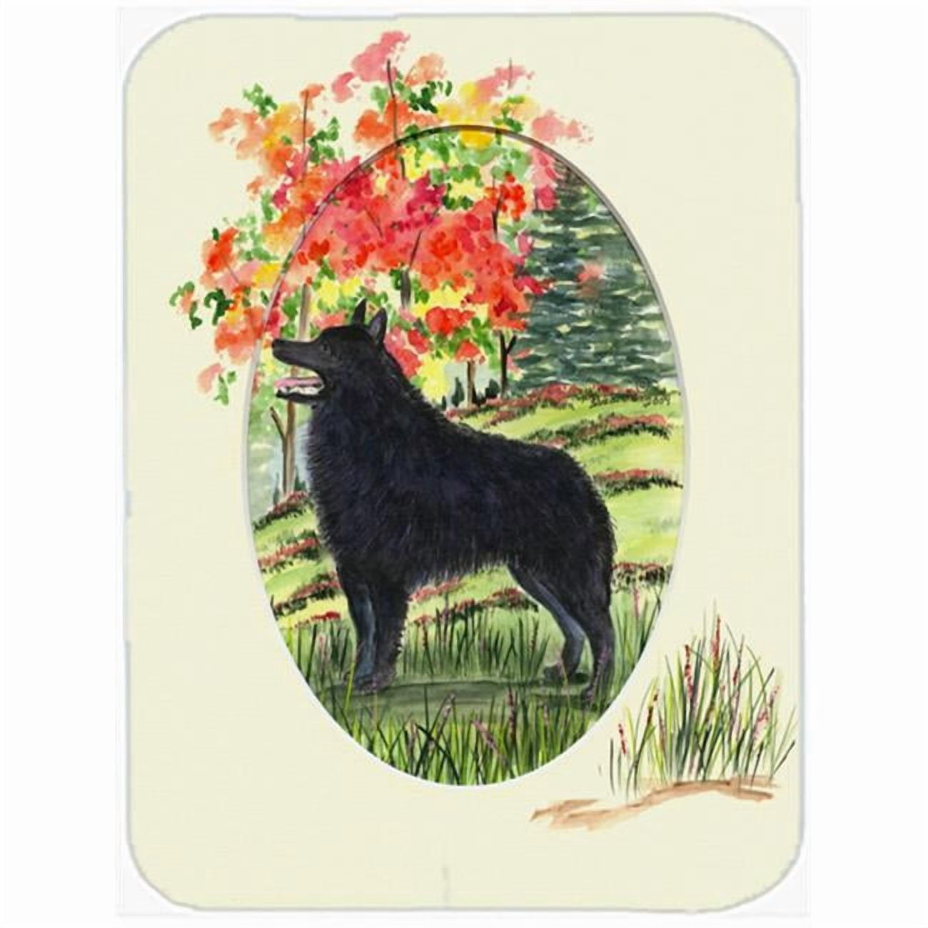 Caroline's Treasures Schipperke Glass Cutting Board Large