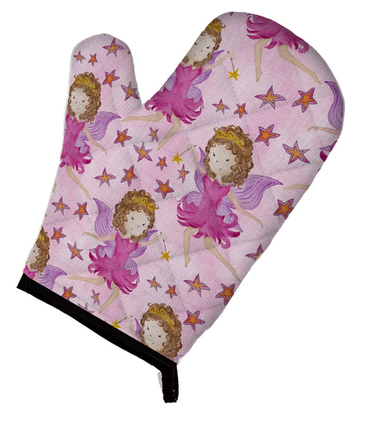 Watercolor Fairy Princess on Pink Oven Mitt