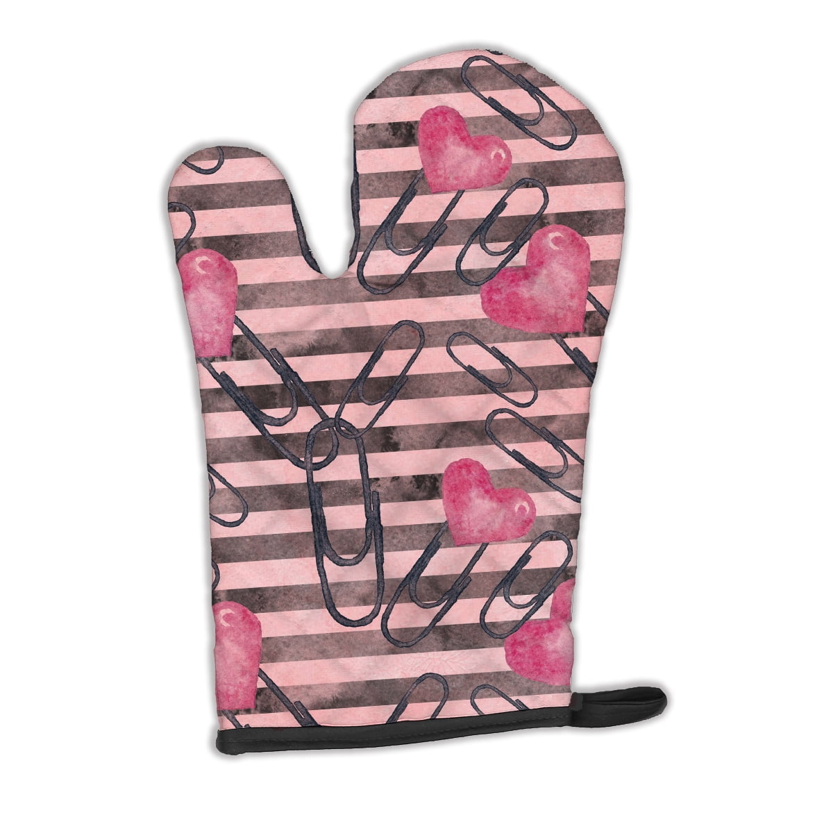 Watercolor Heart Paper Clips Oven Mitt