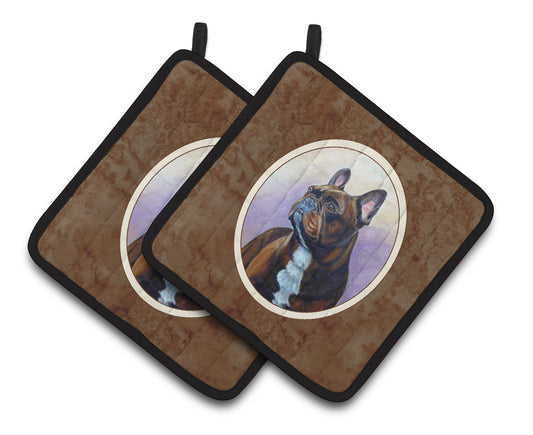 Carolines Treasures 7117PTHD French Bulldog Pair of Pot Holders , 7.5HX7.5W, multicolor