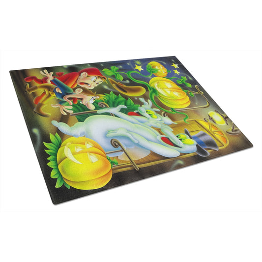 Carolines Treasures APH0933LCB Scary Ghosts and Halloween Trick or Treaters Glass Cutting Board Large, 12H x 16W,