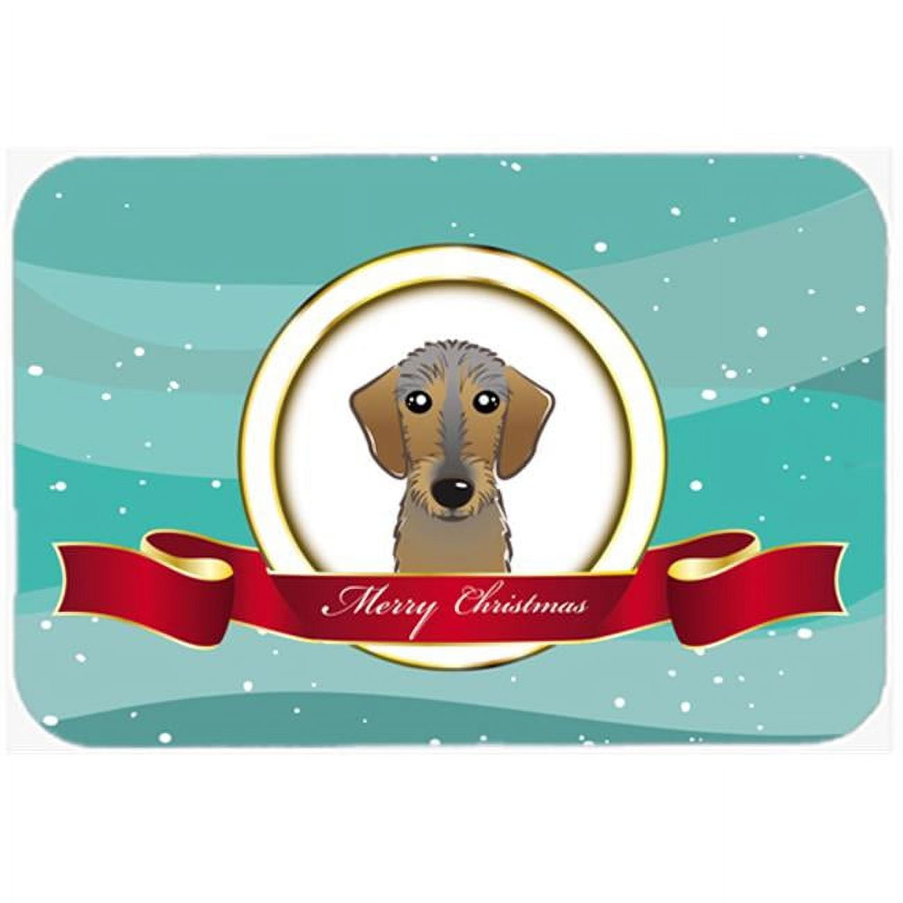 Carolines Treasures BB1543LCB Wirehaired Dachshund Merry Christmas Glass Cutting Board Large, 12H x 16W, multicolor