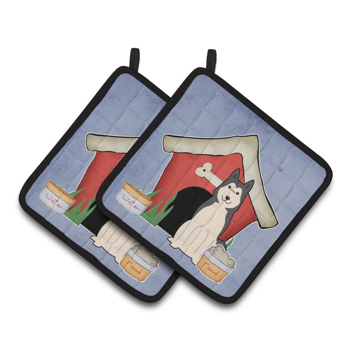 Carolines Treasures BB2779PTHD Dog House Collection West Siberian Laika Spitz Pair of Pot Holders  7.5HX7.5W multicolor