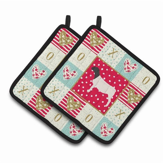 Carolines Treasures CK5405PTHD Dorper Sheep Love Pair of Pot Holders, 7.5HX7.5W, multicolor
