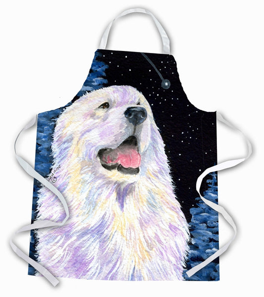 Carolines Treasures SS8466APRON Starry Night Great Pyrenees Apron Large multicolor
