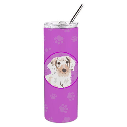 Carolines Treasures WDK1264TBL20 Chihuahua Dapple Design2 Stainless Steel 20 oz Skinny Tumbler Pink 20 oz multicolor