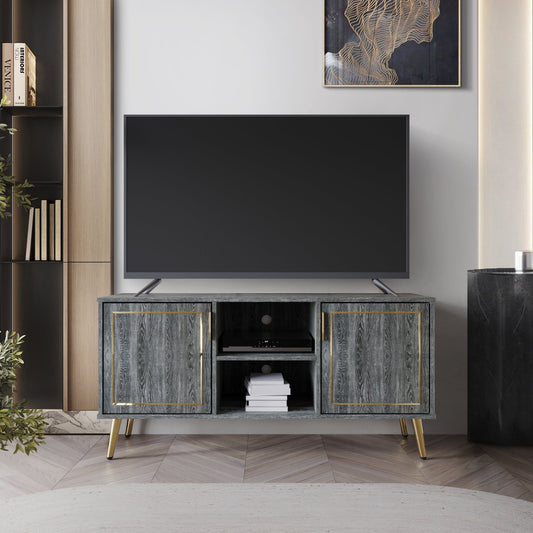 Castle Place Glam 47" TV Stand Console for TVs up to 55", Dark Gray