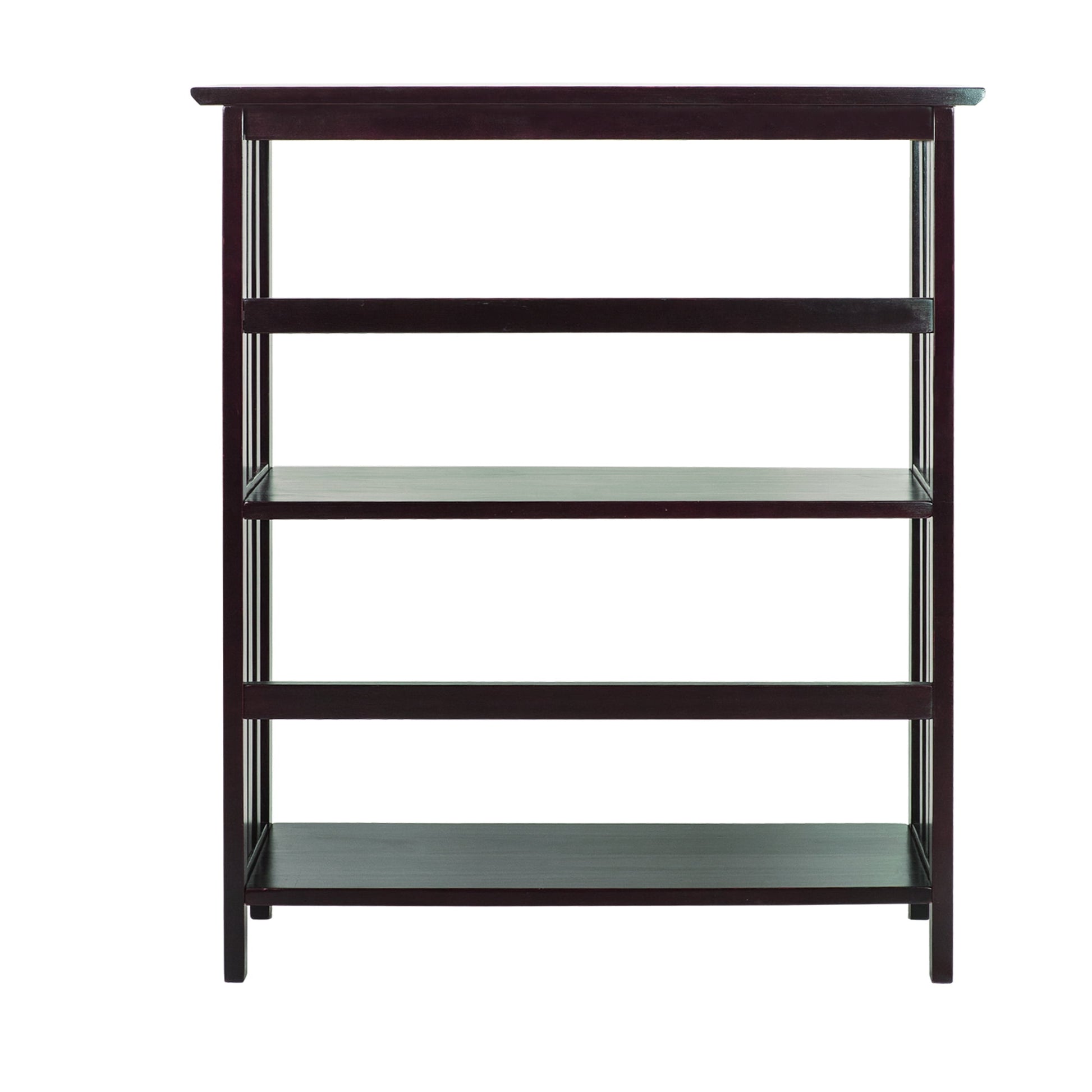 Casual Home Mission Style 3-Shelf  Bookcase-Espresso