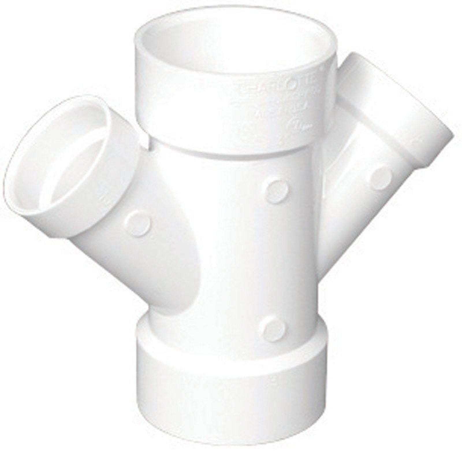 Charlotte Pipe Schedule 40 3 in. Hub x 3 in. Dia. Hub PVC Reducing Wye
