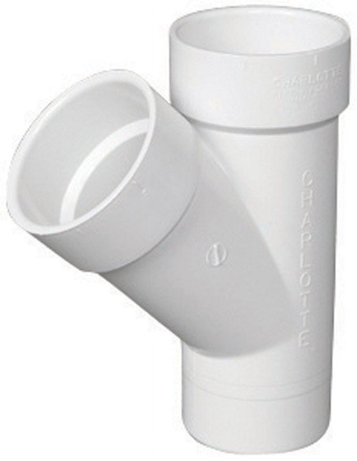 Charlotte Pipe Schedule 40 3 in. Hub x 3 in. Dia. Hub PVC Street Wye