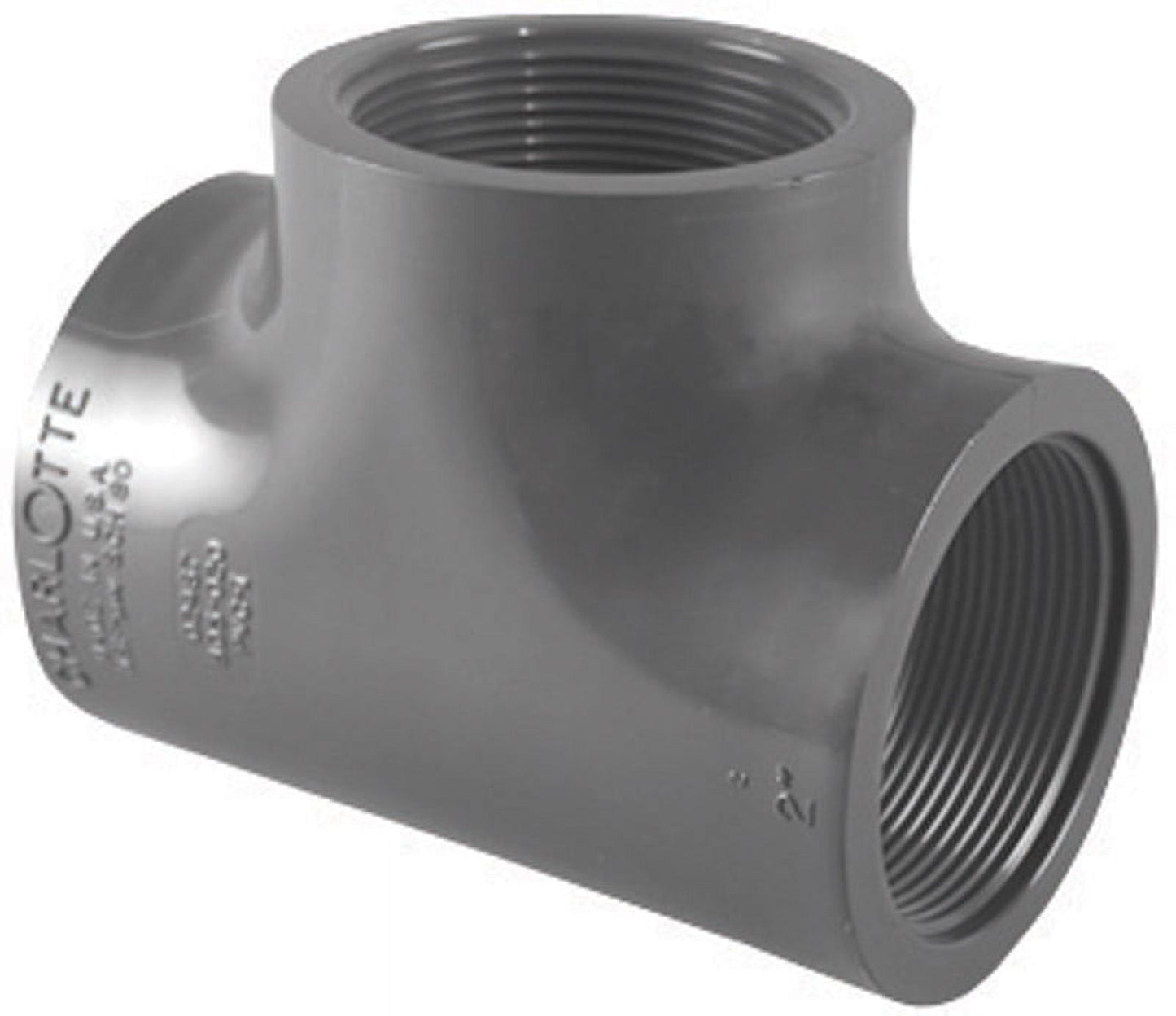 Charlotte Pipe Schedule 80 2 in. FPT x 2 in. Dia. FPT PVC Tee