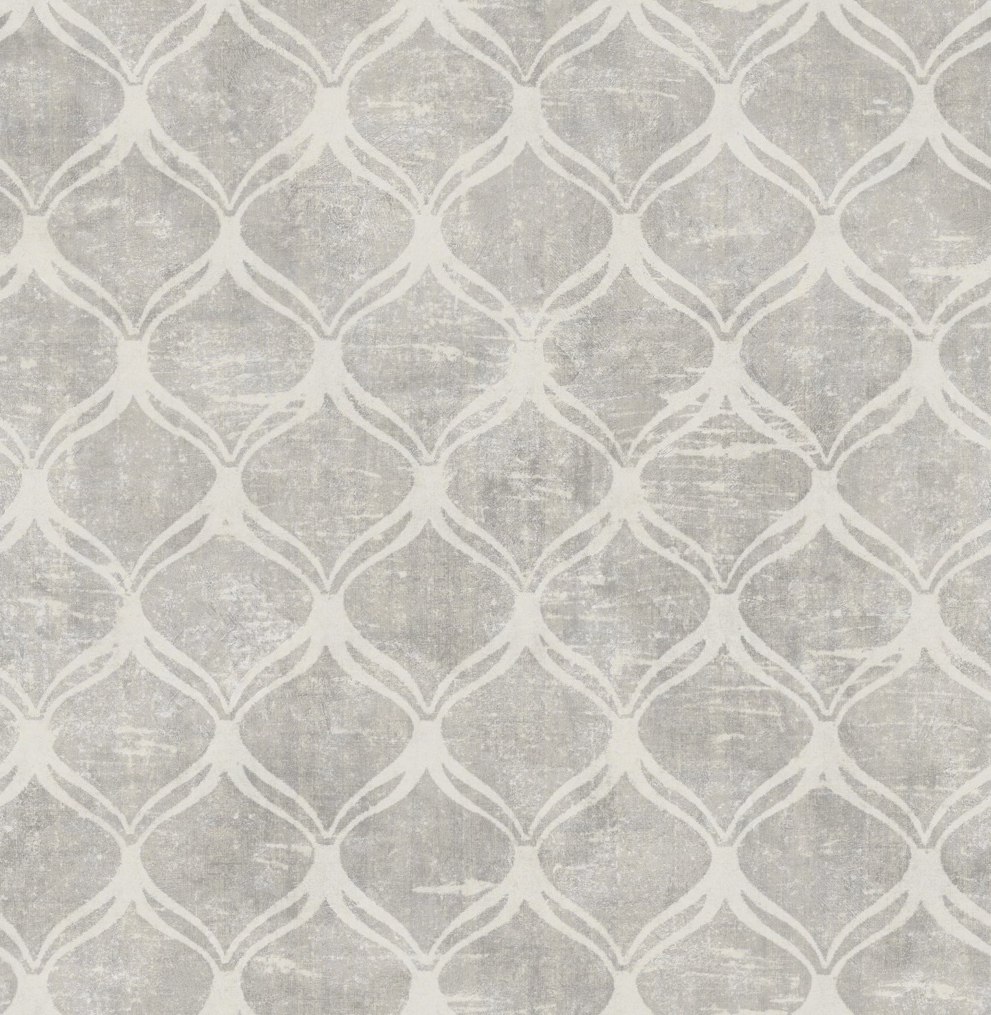 Chesapeake Bowery Silver Ogee Wallpaper