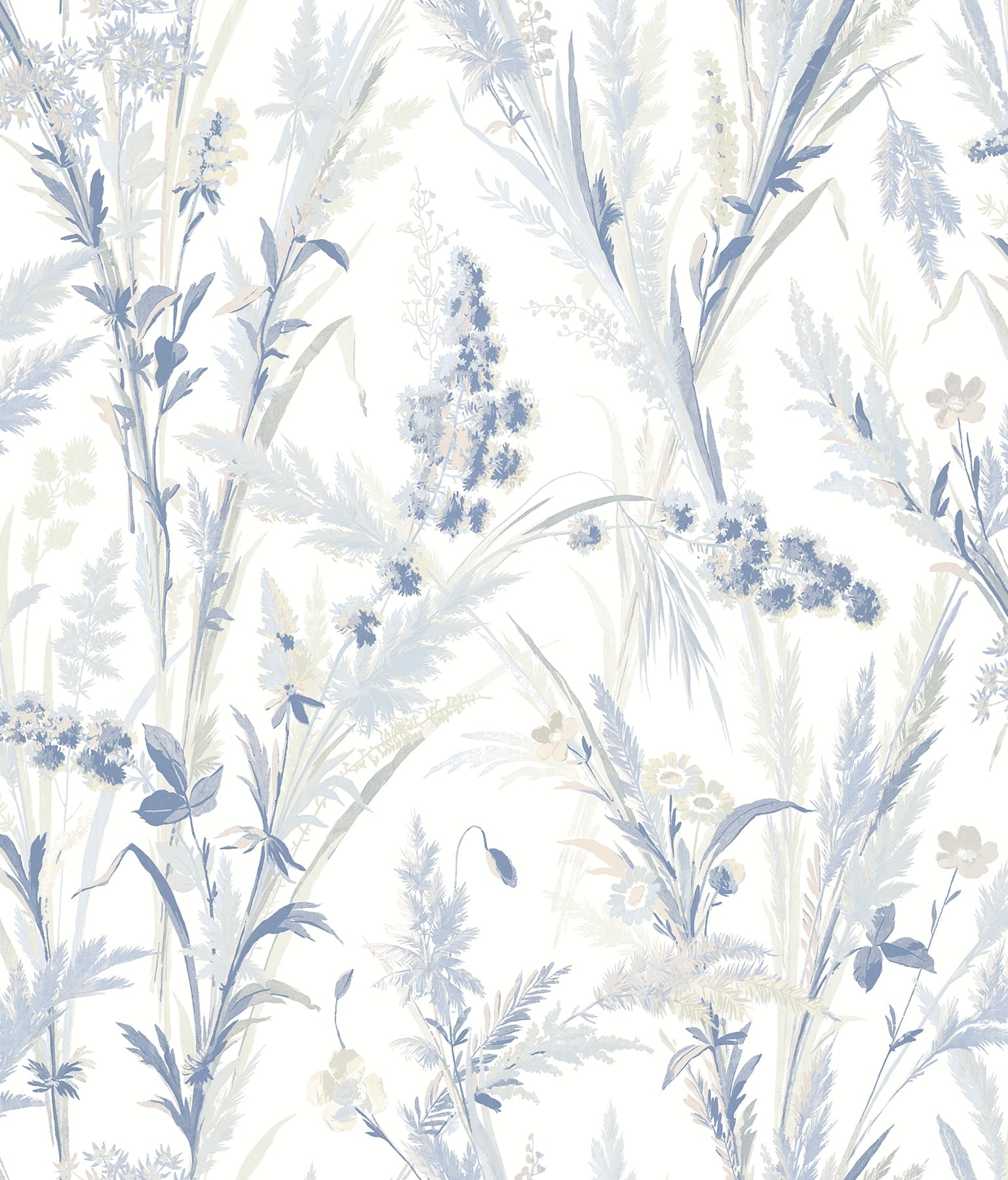Chesapeake Hillaire Navy Meadow Wallpaper