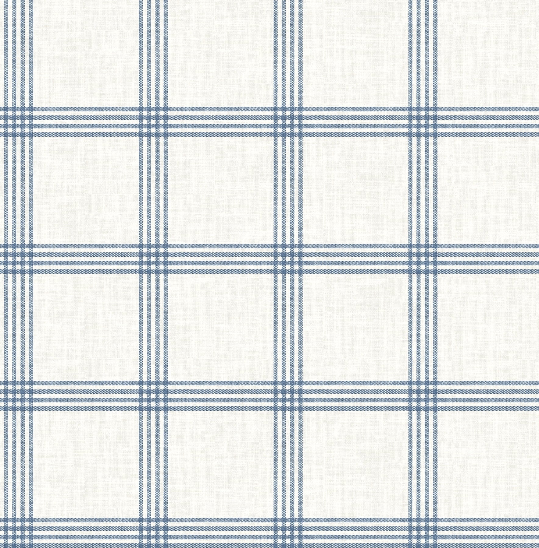 Chesapeake Twain Denim Plaid Wallpaper