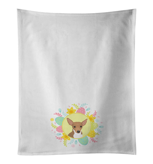 Chihuahua Chocolate y Blanco 1 Juego de Toallas de Cocina Easter Blanco de 2 19 x 28 Pulgadas