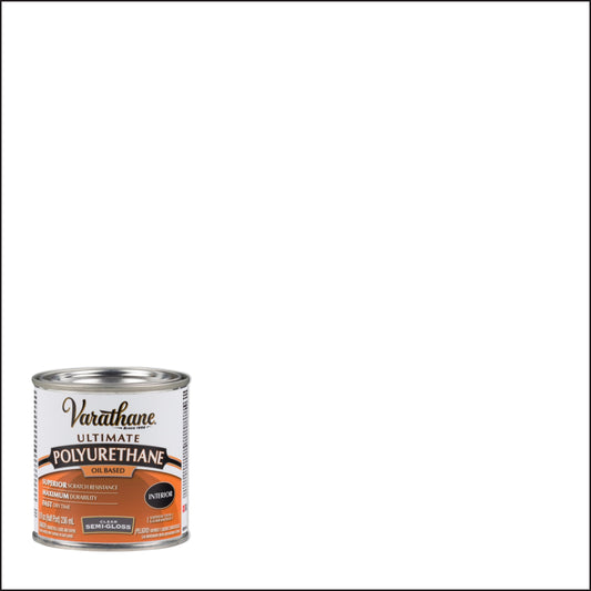 4 Pack, Clear, 275 VOC, Varathane Ultimate Semi-Gloss Polyurethane Oil-Based-242172H, Half Pint