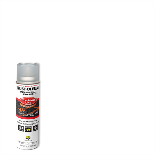 12 Pack, Clear, Rust-Oleum Precision Line Marking Flat Spray Paint- 17 oz