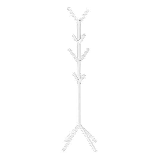Coat Rack Hall Tree 8 Hooks Entryway 70"H Bedroom Metal Grey