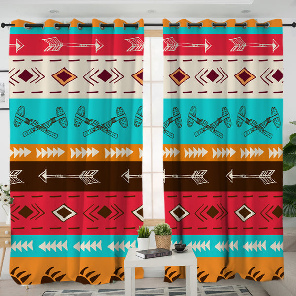 Colorful Ethnic Style Living Room Curtain