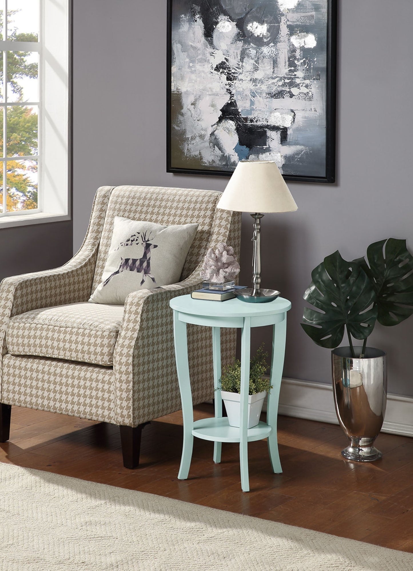 Convenience Concepts American Heritage Round End Table, Multiple Finishes