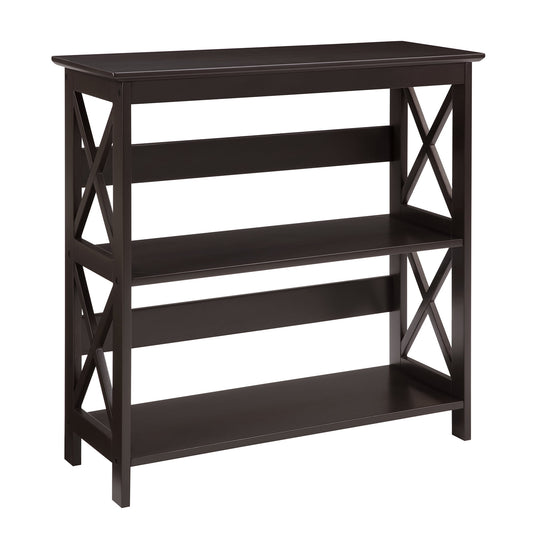 Convenience Concepts Oxford 3 Tier Bookcase Entryway Hall Table, Espresso