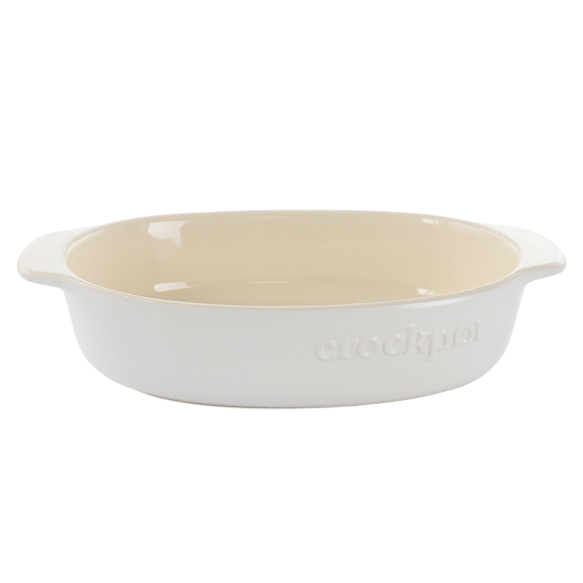 Crock Pot Artisan 2.5 Quart Oval Stoneware Casserole in White