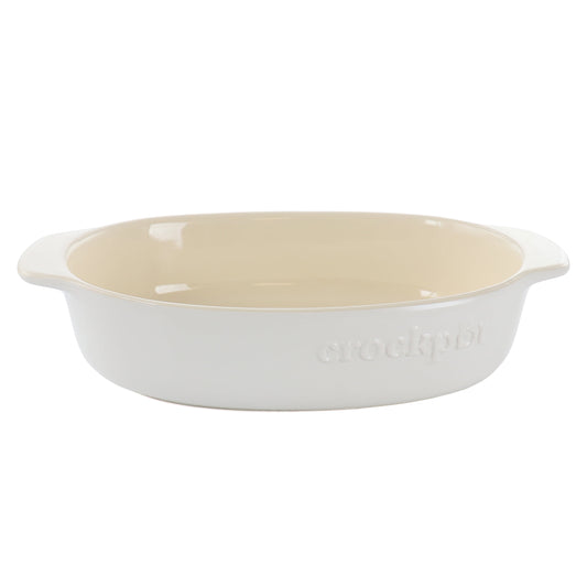 Crock Pot Artisan 2.5 Quart Oval Stoneware Casserole in White