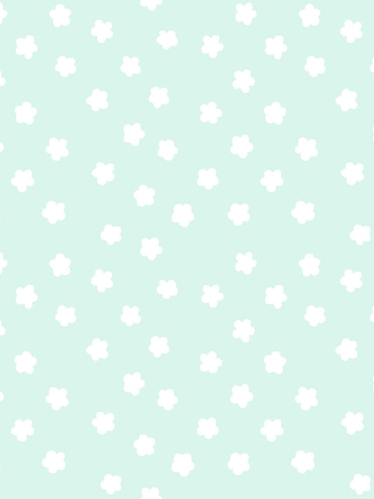 Daisy Removable Vinyl Wallpaper by Barbie - Robin's Egg