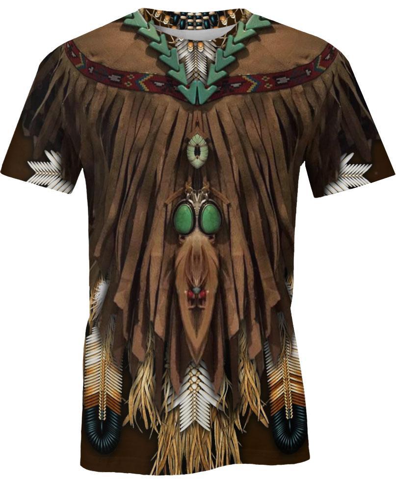 Dark Brown Printed Suede, 3D T Shirt, All Over Print T Shirt