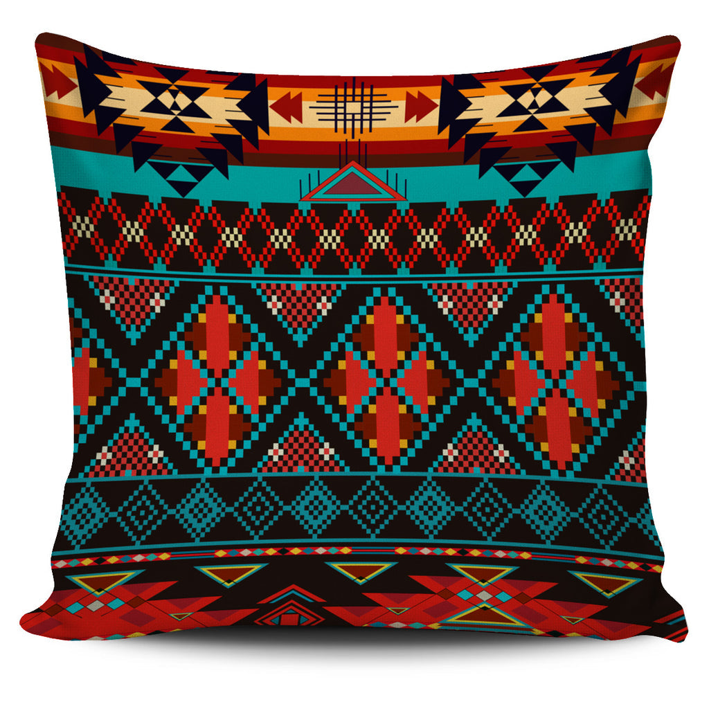 Dark Brown Red Pattern Pillow Covers