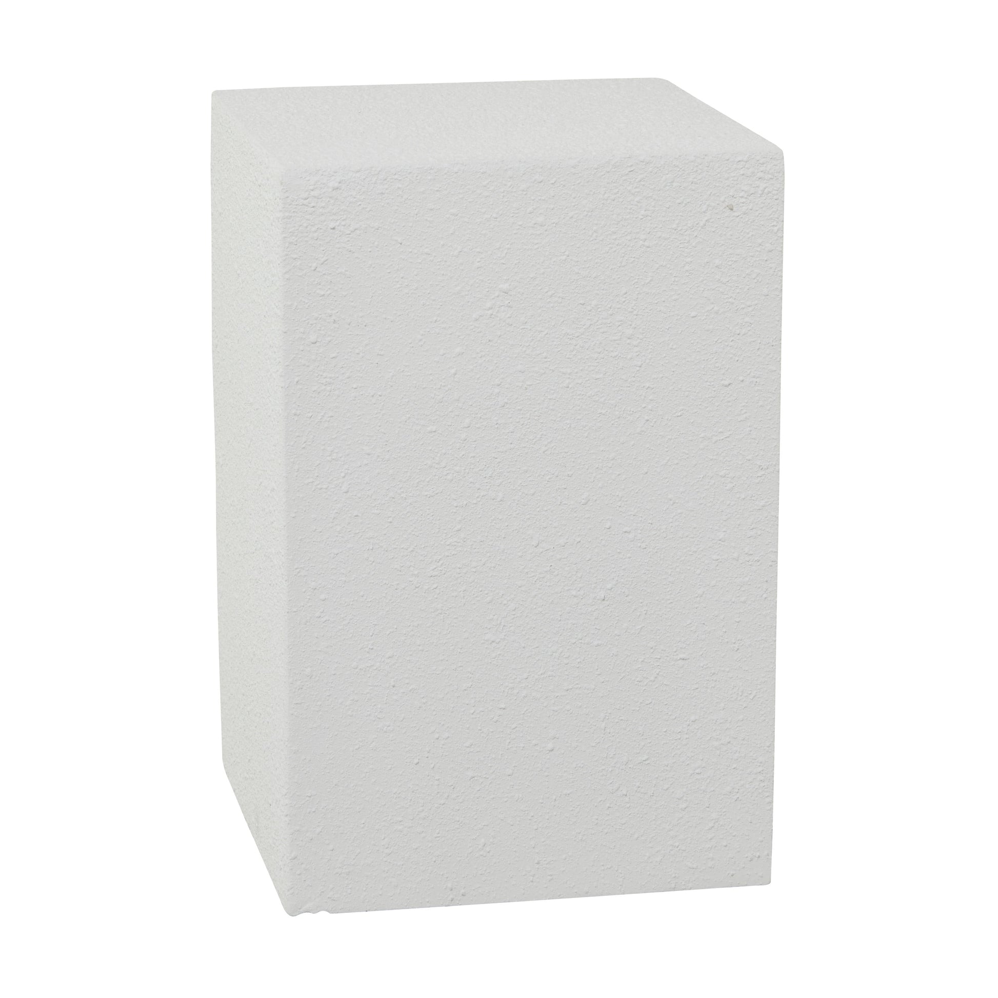 DecMode 17"W, 24"H Magnesium oxide Contemporary Stool, White, 1-Piece