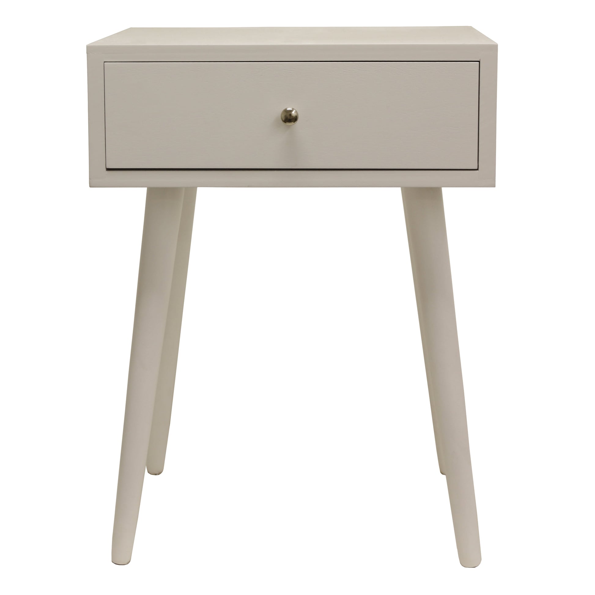 Decor Therapy Mid Century 1-Drawer Wood Side Table, 14'' x 18'' x 24'' - White