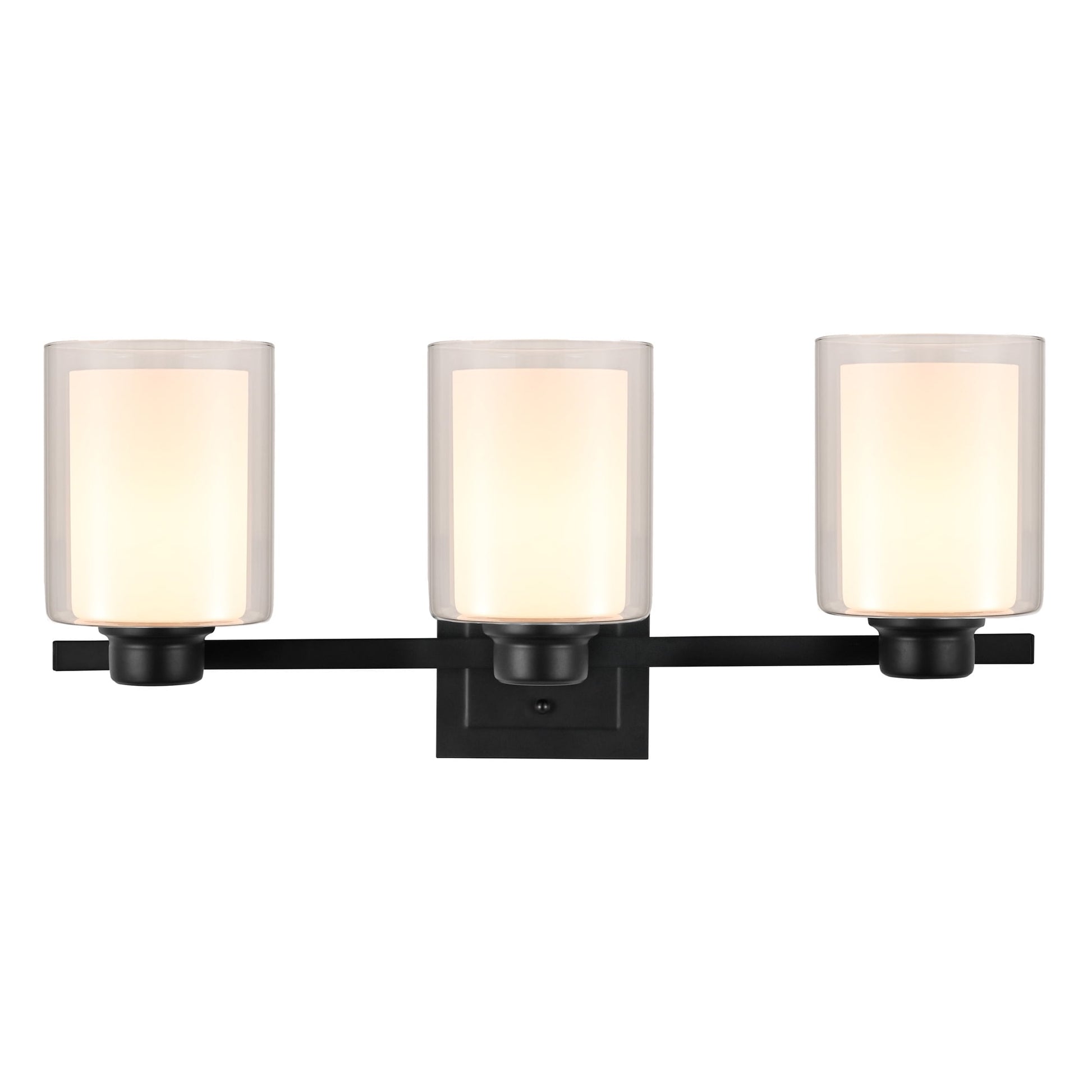 Design House Oslo Modern 3-Light Dimmable LED Vanity Light, Matte Black