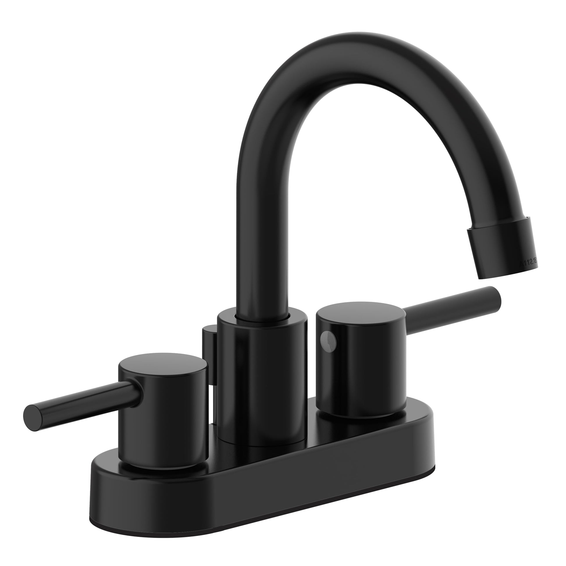 Design House 593962 Eastport II Contemporary Centerset Deck Mount 2-Handle Faucet for Bathroom  Matte Black